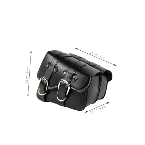Bolsa de Herramientas Triangular para Motocicleta en Cuero PU, Alforja Lateral Espaciosa Compatible con Motos Eléctricas Negra miniatura 7