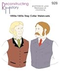 1850s-1900s Step Collar Waistcoats Pattern
