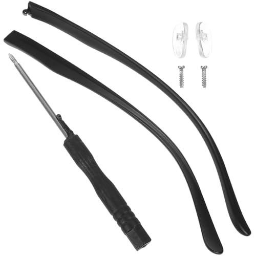 TOPPERFUN Repuesto para Patillas de Gafas Diseño Ergonómico y Resistente Cómodo para Uso Diario Gafas de Sol y Graduadas Alivio de Presión Auricular de Brazos Negros