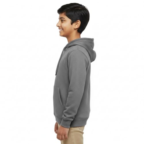 Image of Boy's Cotton Fleece Hooded Sweatshirt with Kangaroo Pocket