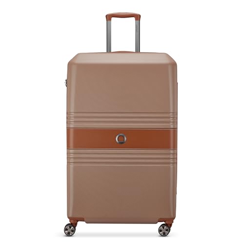 Image of DELSEY PARIS Paulette 81 cms Large Check-in ABS /Polycarbonate Hard Sided 8 Wheels and Expandable Spinner Suitcase /Trolley Bag for Travel with TSA Lock- Brown