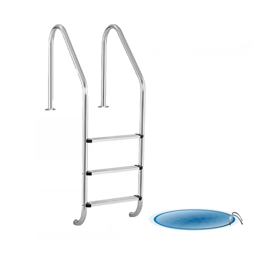 Escalera para piscina con 3 escalones resistente