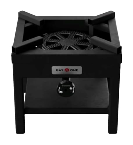 GasOne Propane Burner Cooker With Regulator with Steel Braided Hose For Outdoor Cooking, Turkey Fry