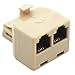 Leviton C0247-I Duplex Phone Adapter, Ivory