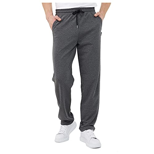 Newanna Herren Sweathose Trainingshose Jogger Jogginghose Sporthose Freizeithose Outdoorhose Arbeitshose Stretch Regular Fit Slim Fit Einfarbig Baumwolle Schwarz Grau Marine Dunkelgrau M L XL 2XL 3XL Cover