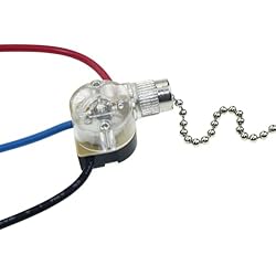 Newwyt Interruptores de Cadena de tracción semitransparentes mejorados con Cable de 15 cm Instalaciones Simples para Ventilador de Techo de 3 Cables o lámpara Colgante