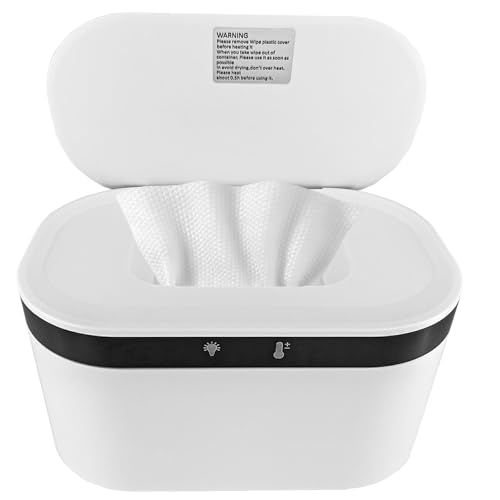 NALACAL Baby Wipe Warmer Large Capacity Wipes Dispenser Diaper Wipe Warmer with Night Light Wet Wipe Warmer 5 Modes of Temperature Heating Control Dual Heat for Babys Comfort