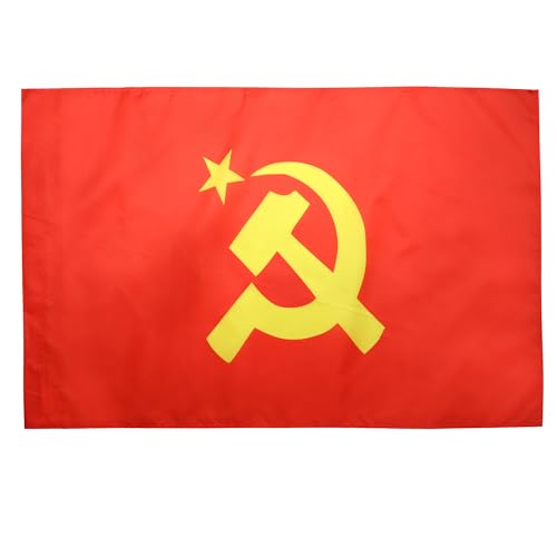 AZ FLAG - Drapeau URSS logo central - 150x90 cm - Drapeau Communiste - Russie 100% Polyester Avec Fourreau et cordelette - Pavillon 110 g