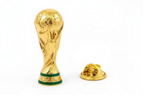 Official FIFA World Cup 2026 Edition - 1 Inch Gold Colored 2.5D Trophy Pin - Historical - Timeless Collectors Item - Premium Weighted Zinc Alloy - Perfect for any Jacket Lapel Hat or Shirt