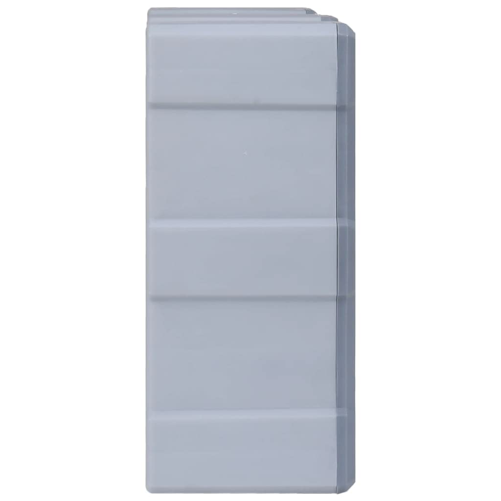 Organizador de cajones multi con 38 cajones, 52 x 16 x 37,5 cm, de polipropileno, para tornillos, tacos en taller y garaje, color gris