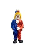 Clown Doll - Large (Halloween Decoration) (Orange/Royal Blue)