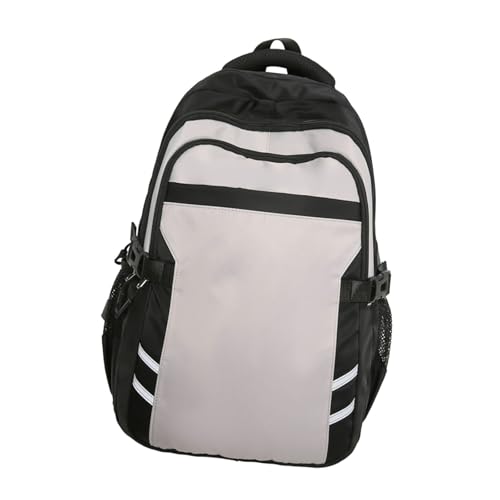 Sac à dos esthétique de grande capacité au design bicolore moderne