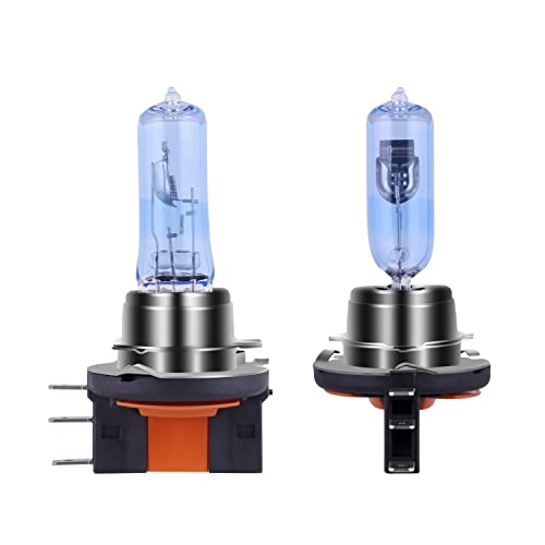 Image of H15 Headlight Bulb 5000K Super White Light Long Life Replacement PGJ23T1 12V 15W /55W (H15, 2 Pack)