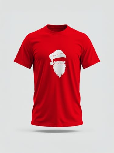 Image of MerchX Christmas Vibes Unisex T-Shirt |Festive Holiday Graphic Tee|Red|Small