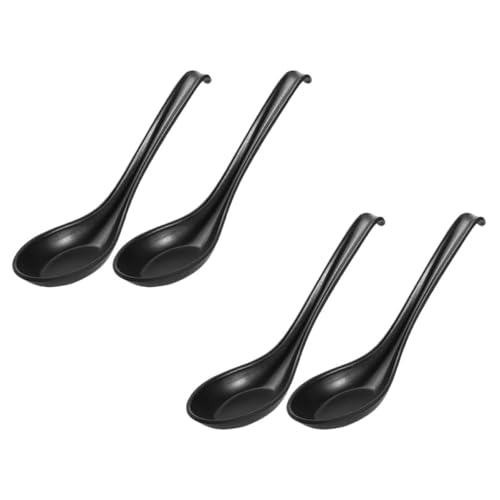 Toyvian Japanese-Style Melamine Soup Spoons (4-Pack)