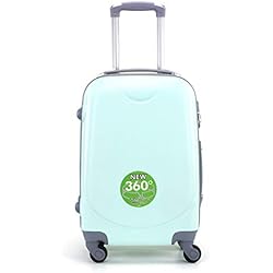 Maletas Primark Maleta de Viaje rígida giratoria - 53 cm, Tamaño de Cabina, (Verde Agua)