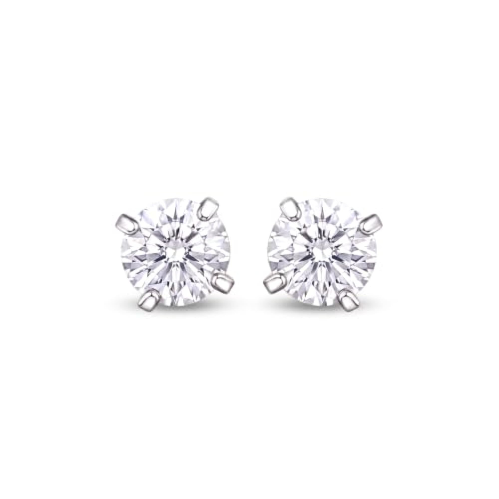 Women's Silver Plated Solitaire Jewellery Set, Cubic Zirconia Pendant & Earrings