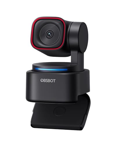 OBSBOT Tiny 3 Lite AI-Powered Spatial Audio 4K Webcam – Kompakte AI-Tracking-PTZ-Kamera mit 1/2'-Sensor, Tri-Mic, Voice Control, 120FPS, HDR, Webcam für PC, Mac, Laptop, Streaming, Meeting, Switch 2