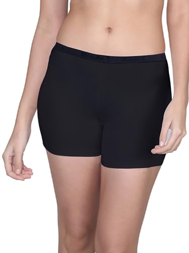 Image of DChica Essentials Women Boyshorts Panties, Bloomers for Women's with Good Hip Coverage & Inner Elastic, Seamless, High Rise Underwear Shorts - (Pack of 1 & 2) Solid Colors