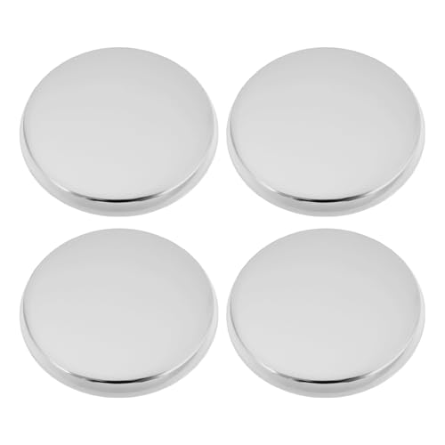 ECSiNG 4 Bouchons de Vidange de Rechange pour évier de Cuisine 38 Mm Filetage M8 en Laiton Poli Chromé pour Baignoire évier Salle de Bain Argent