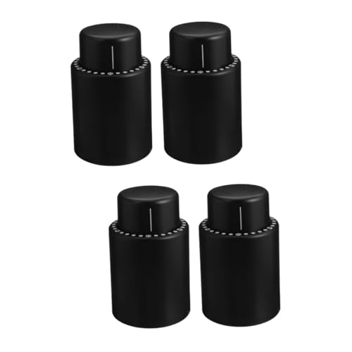 ULTECHNOVO 2 Series Corcho Vino Vinagre Alcohol Dispensador De Aceite De Oliva Vacío Canalón Botella De Aceite Etiqueta Dispensar Whisky Tapones Ahorrador Black El Plastico 2 Piezas*2