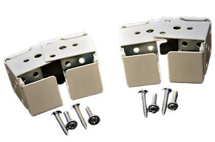 HomeAmore Brackets 1" X 1.5" (2Sets8Screws) Ivory