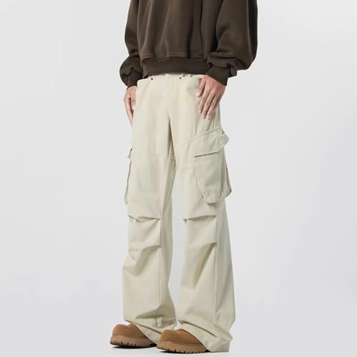 Baggy Denim Cargo Pants for Men Y2K Casual Wide Leg Jeans Streetwear Hip Hop Skater Jeans Trousers with Pockets2