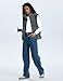 Rapbin Women's Vests Fashion Casual Stand Collar Vests for Women 2025 Trendy Buttoned Sleeveless Jackets with 3 Pockets, Grey, M