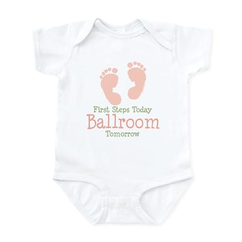 CafePress Pink Footprints Ballroom Dancing Infant Onesie Cute Infant Bodysuit Baby Romper