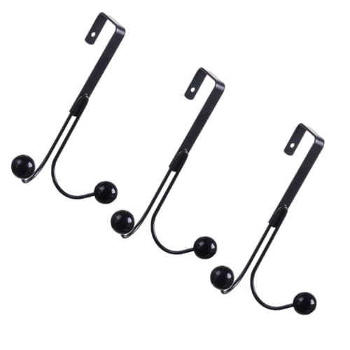 SOLUSTRE 3Pcs Over Door Hooks Heavy Duty Hangers for Coats Towels Hats Handbags No Drill Installation Smooth Edges for Safe Use Organizer for Bedroom Bathroom