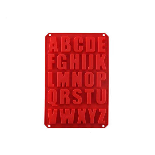 Acyoung Silikonform, Buchstaben, A bis Z, Form 33cm x 22cm, 2,6cm hoch, 26 Buchstaben Cover
