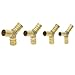 Produktbild Messingschlauchverschraubung, 4 Stück, Messing Widerhaken Schlauchverschraubung, Messing Schlauchverbinder Adapter Gasschlauchverbinder für Kraftstoff (Y 3-Wege, Außendurchmesser 16 mm)