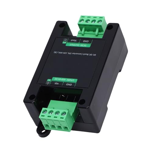 Tangxi DC Till DC-strömomvandlare, 18 Till 60V Till 9V Icke-isolerad Step Down Voltage Converter med Rälsklämmor och Terminalblock, för Fordonselektronik och Industriell Utrustning
