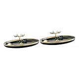 SOIMISS 2pcs Elk Jewelry Tray Earring Organizer Box Ring Tray for Jewelry Ceramic Jewelry Tray Deer