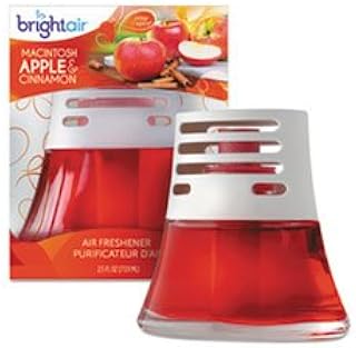 BRIGHT Air 900022CT Scented Oil Air Freshener Macintosh Apple and Cinnamon Red 2.5oz 6/Carton