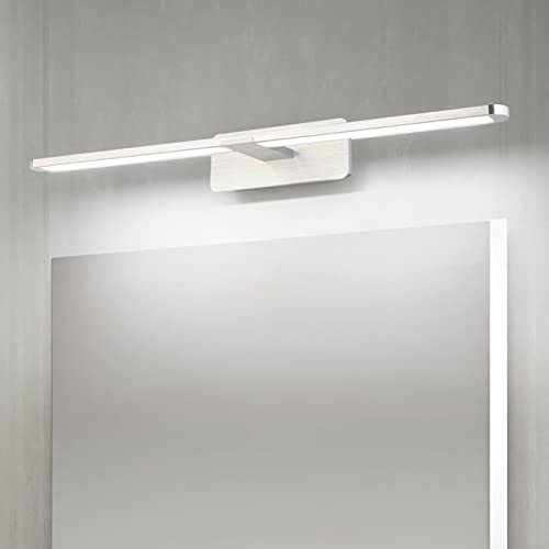 Éclairage de vanité LED argent 50CM en fer et acrylique pour miroir
