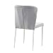 Tuoni, Juego de 4 sillas océano, terciopelo celeste, desenfundable, diseño elegante, ideal...