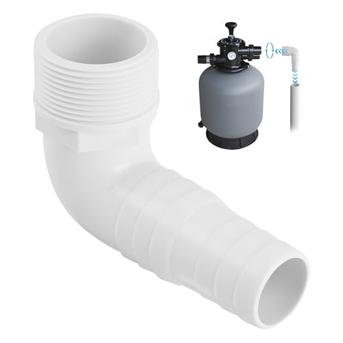 Connecteur De Tuyau De Filtre De Piscine, Connecteur Coudé De 1,5 Pouce, Matériau ABS, Solide Et Durable, Facile à Installer, Adapté Aux Pompes De Piscine...