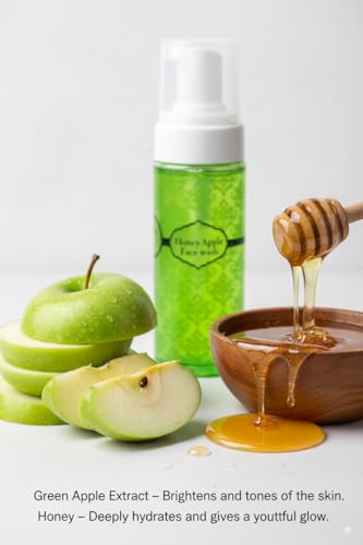 Image of Face Wash Honey Apple | Brightening & Hydrating Cleanser with Aloe Vera, Green Apple & Honey | Gentle Daily Face Wash for Men & Women | 150ml