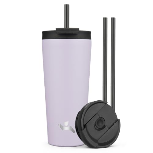 Image of Konokyo 22 oz Insulated Tumbler Water Bottle with Straw Lid, Taro