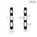 MY MIRONEY 2PCS Black Sliding Door Keeper Hardware Zinc Alloy Sliding Glass Door Lock Keeper with Screws