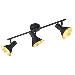 Reality, Spot, Nina 3xE14, max.40,0 W metal, or, Corps: metal, Noir L:58,0cm, L:11,0cm, H:21,0cm IP20