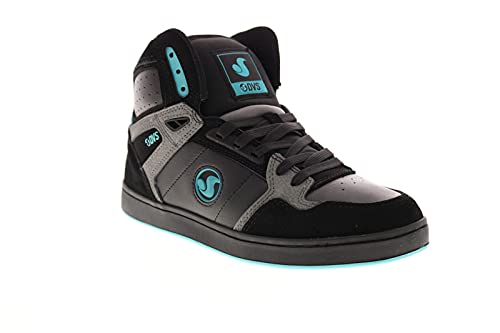 DVS Men's Honcho Skate Shoe, Black Charcoal Turquoise, 9.5