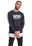 Mister Tee Felpa Uomo Nasa, Maglione con Stampa Frontale Nasa, Streetwear Felpa Unisex, Taglie XS...