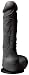 Colours Pleasures Silicone Dong Dildo, Black, 8 Inch