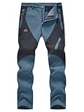 Multifunktionen: Herren Softshellhose bestehen aus 100% Polyester. Sehr warm, abriebfest, wasserdicht, schnell trockend, atmungsaktiv, winddicht, UV Schutz.