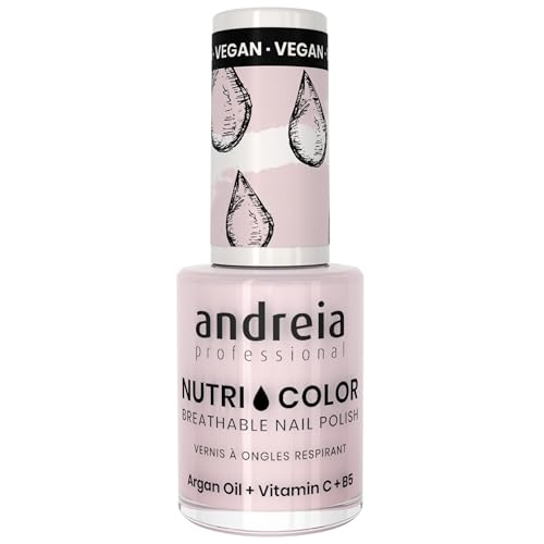 Andreia Professional NutriColor - Smalto Vegan Traspirante - Colore NC27 Mignolo Bianco - 10.5ml