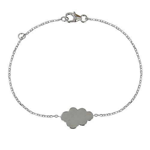 LES POULETTES BIJOUX - Bracelet Nuage de Printemps Argent Rhodié