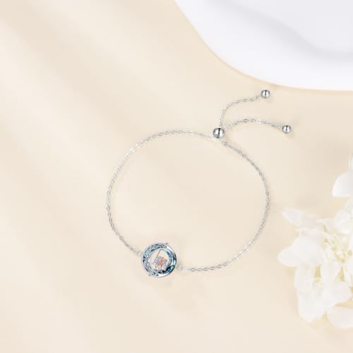Crystal Bracelet Sterling Silver Adjustable Chain Family/Sister/Animals Bracelets Anklets Link Jewelry Gifts for Women4
