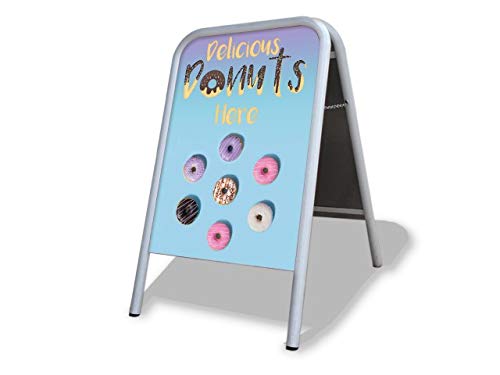 Delicious Donuts Large A Board Pavement Sign MEGA Listing Outdoor Street Advertising Display… — image 1